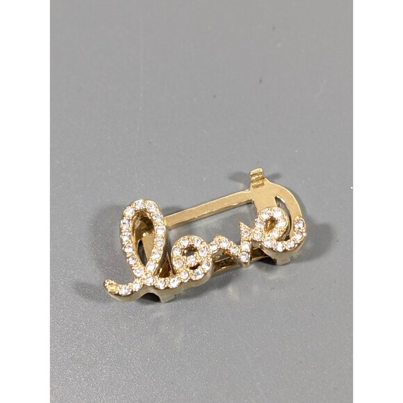 Keep Collective Love Script Rhinestone Gold Tone Charm - Picture 6 of 7